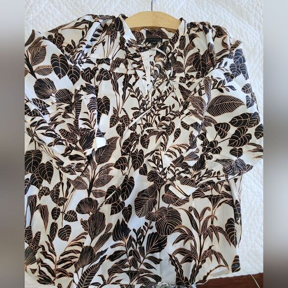 Ann Taylor safari boho pullover blouse - Picture 13 of 14